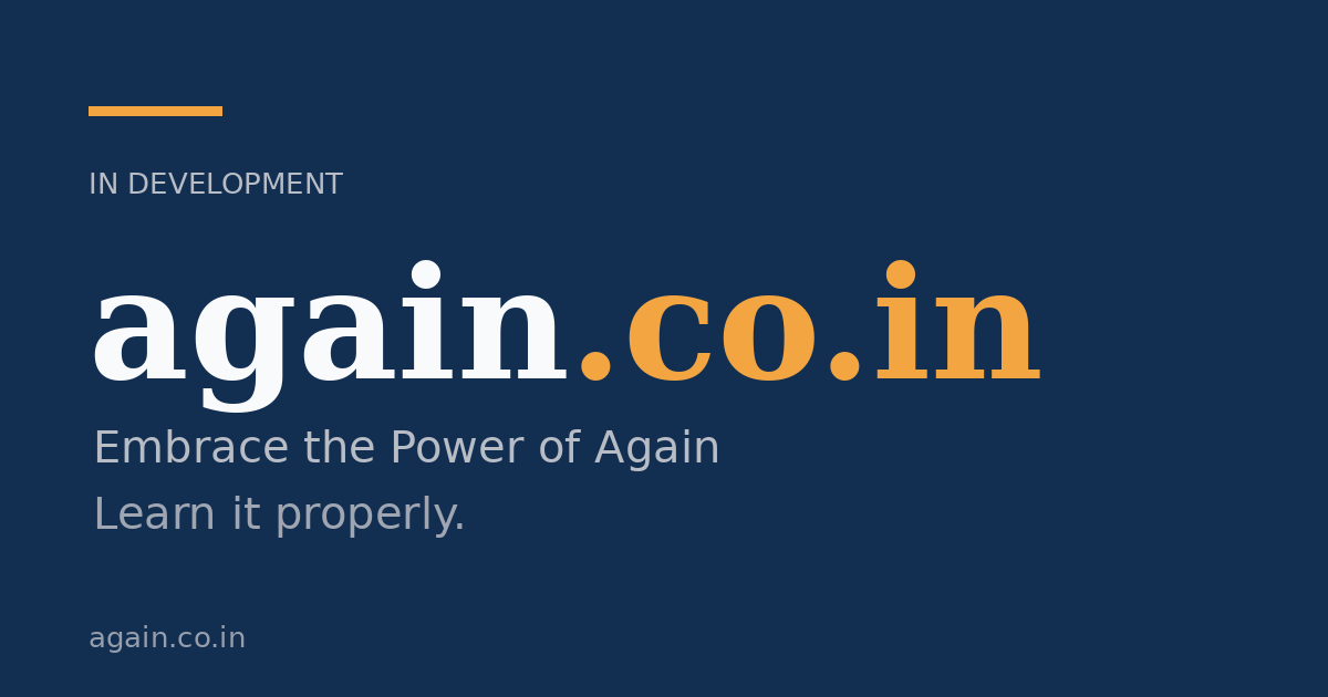 Link preview image for again.co.in